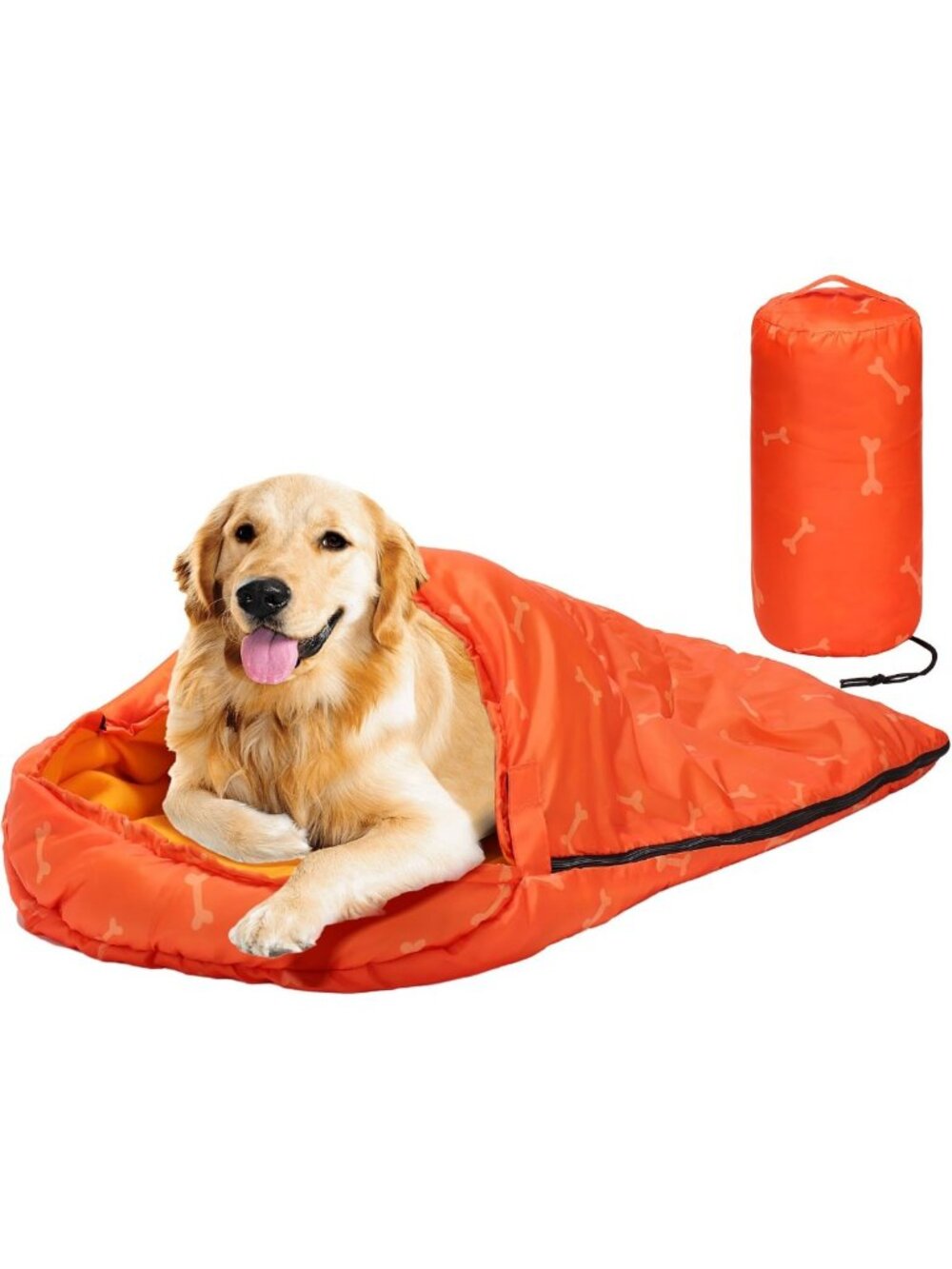 Cozy Dog Sleeping Bag with Storage Bag - Portable Pet Travel Bed for Camping